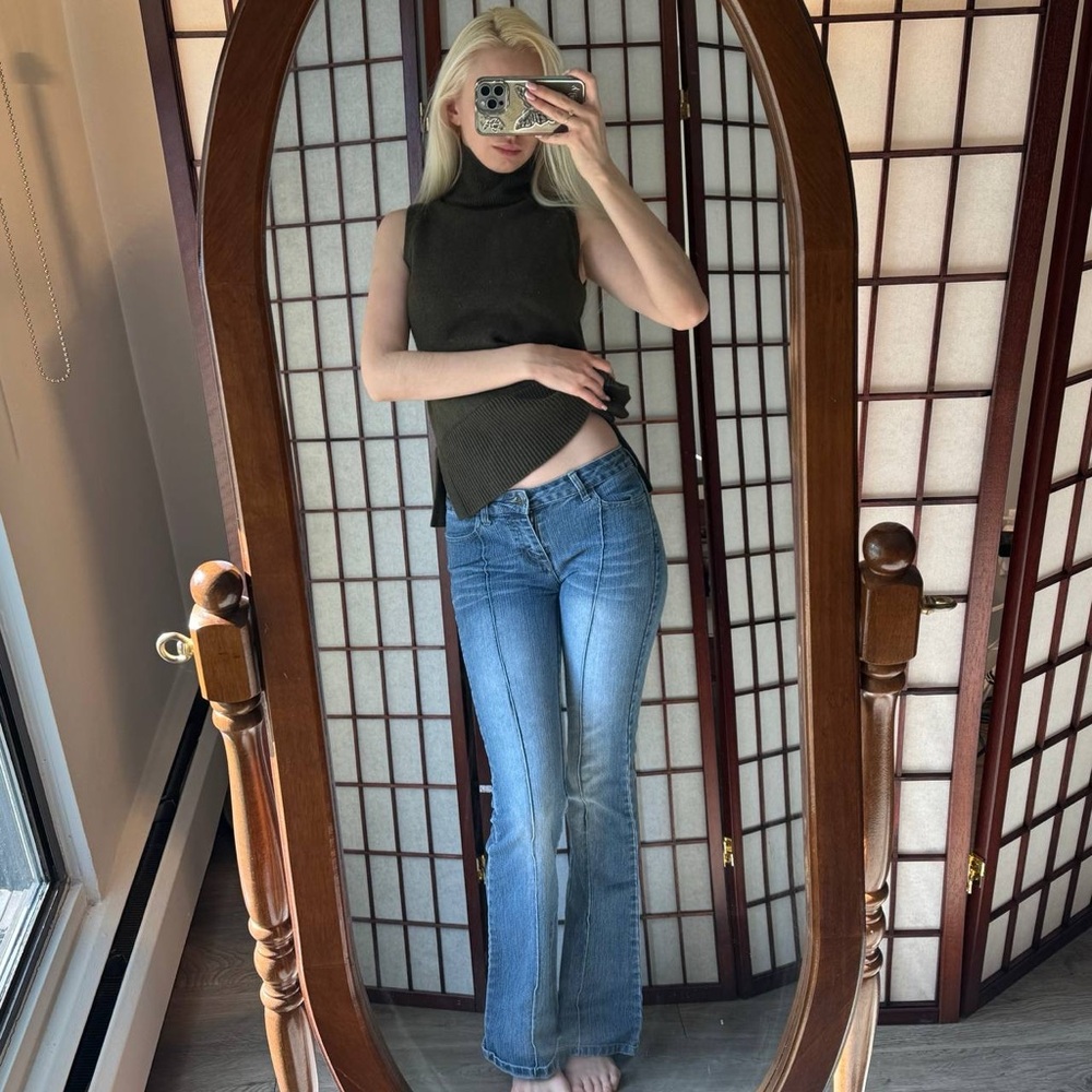 Y2K low-Rise Blue Flare Jeans - Women